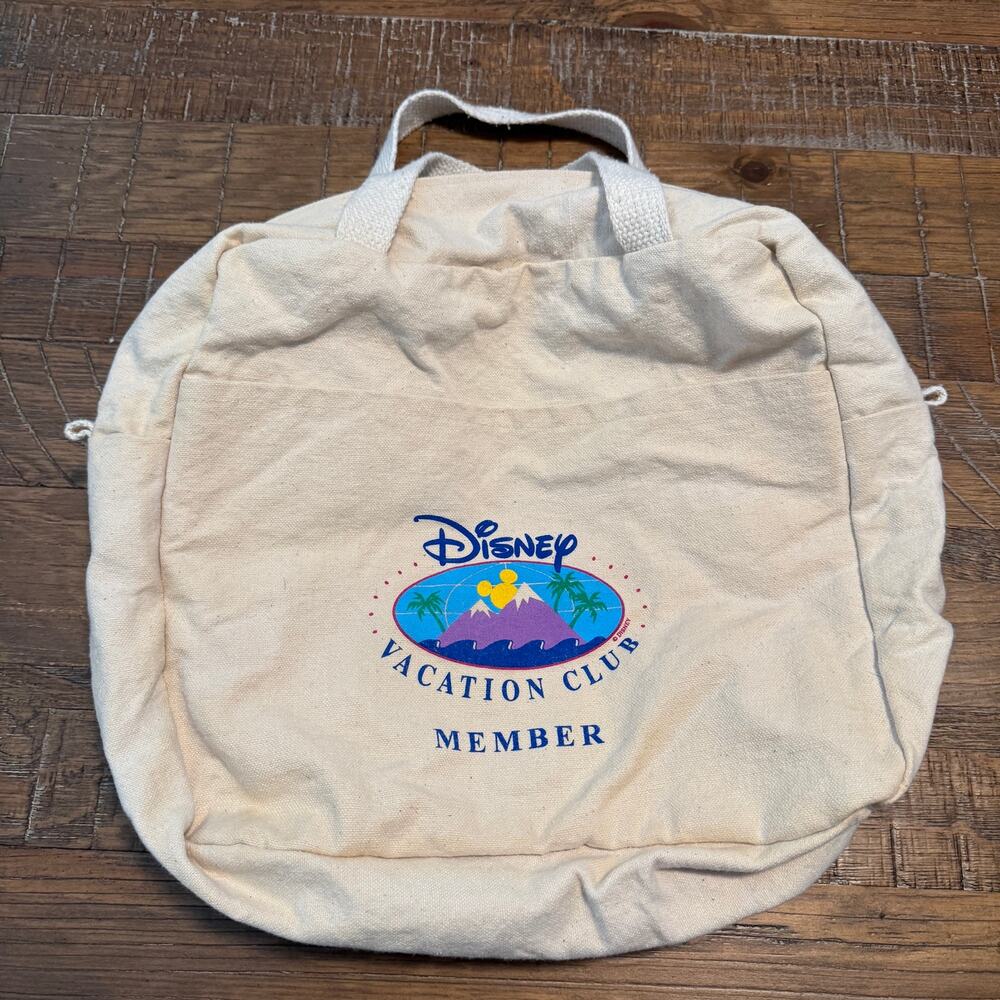 Vintage Disney Vacation Club Member Canvas Tote Bag DVC 90s Original Logo